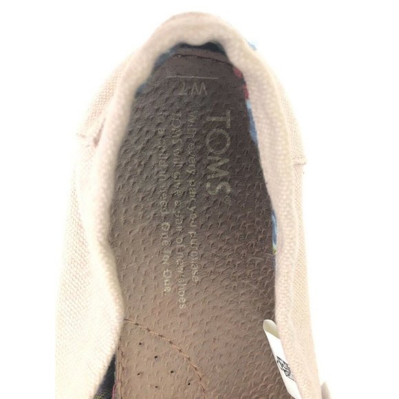 Women's Tan Classic Toms Size 7 With Patterned Inside - Picture 4 of 7